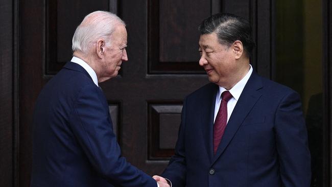 Joe Biden and Xi Jinping in 2023. Picture: AFP