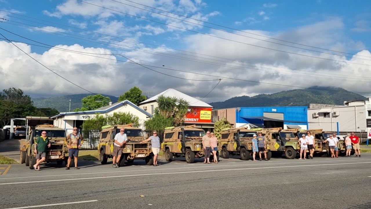 The No Limits 4x4 Hire clean up crew in Cairns before heading off the tackle the Cape. Picture: No Limits