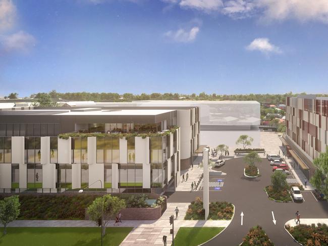 Artist's impression of $165 million healthcare precinct at Playford, designed by Woods Bagot. Supplied by NorthWest Healthcare Properties Management