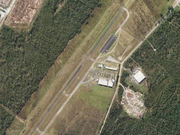 An aerial view of the current airport site in Warnervale