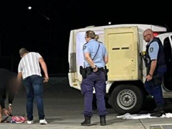 Police arrest one of the brothers after the alleged ice bust. Picture: NSW police.