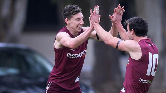 Jake Pitt celebrates a goal. Picture: Dean Martin