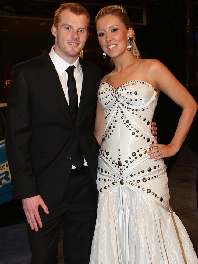 Adam Cooney and Haylea at the Brownlow in 2009.