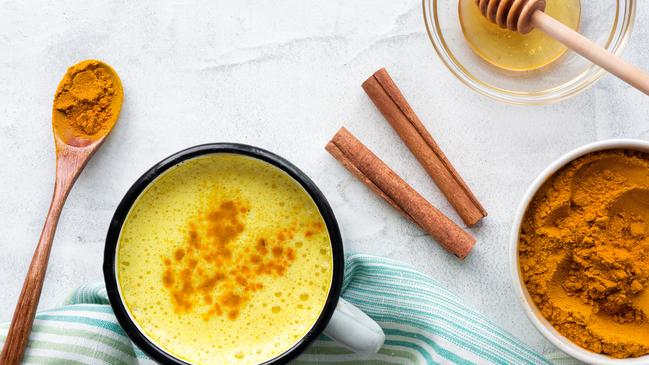 The mid afternoon pick me up — turmeric latte snack. Picture: Supplied.