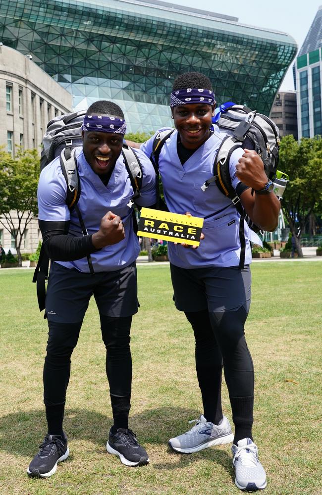 Amazing Race Australia contestants Nick Evbuomwan and Femi Ogunsiji live in Blacktown and work as nurses at Nepean Hospital. Picture: Channel 10