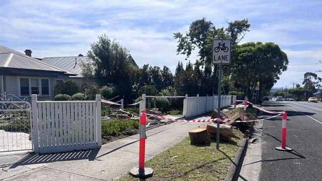 Damage following Geelong's wild storm weather.