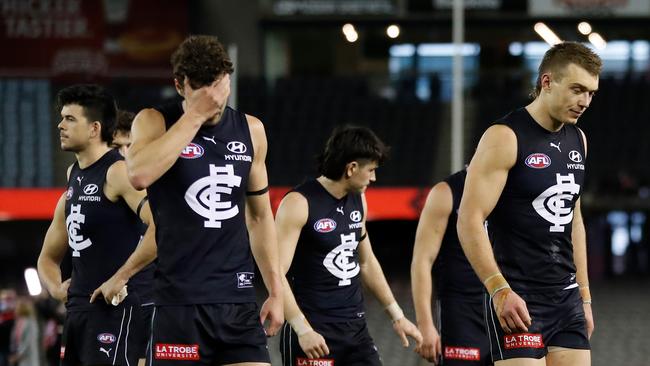 Carlton’s search for a new head coach rumbles on. Picture: Michael Willson/AFL Photos via Getty Images