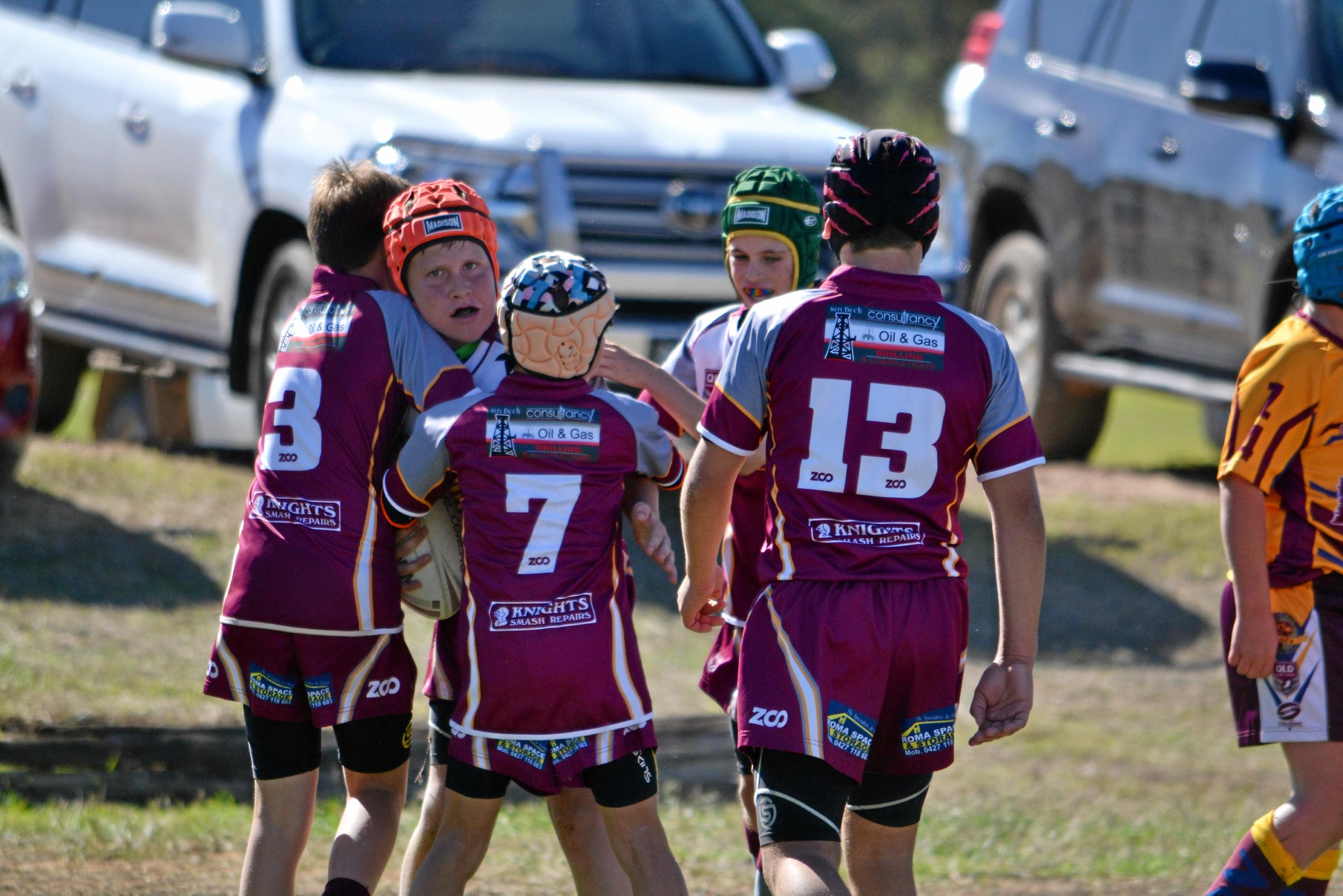 Jandowae vs Roma at Zone 4 Rugby League Carnival in Roma. Picture: Molly Hancock