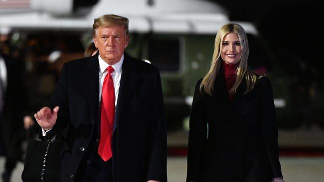 Then-US president Donald Trump with his daughter and senior White House adviser Ivanka.