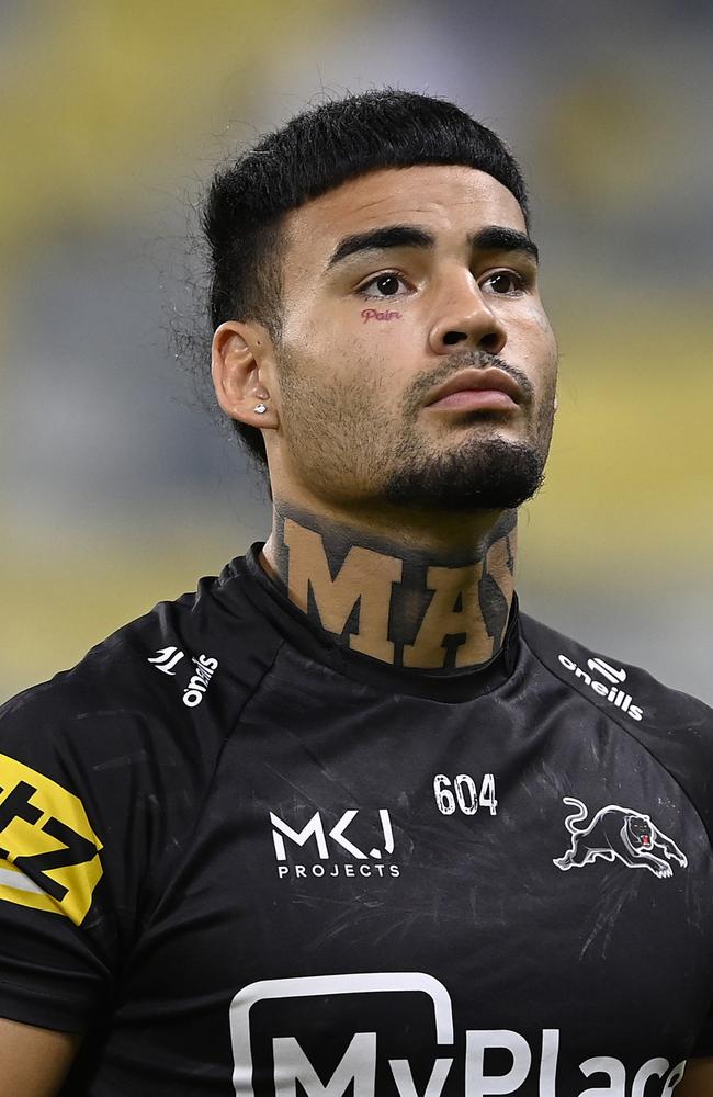 Penrith Panthers star Taylan May will fight allegations of domestic violence. Picture: Ian Hitchcock/Getty Images