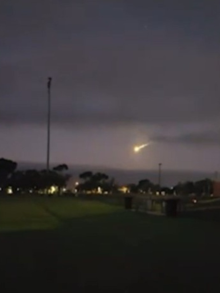 The meteor was spotted across much of the state. Picture: Supplied