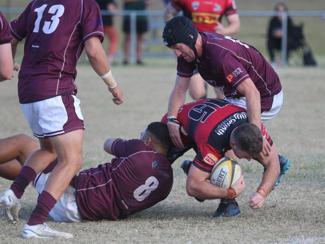 Uni vs. Hogs. 12 August 2023 Ashmore Picture by Richard Gosling