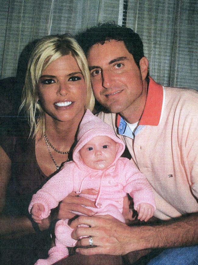 Anna Nicole Smith with Dannielynn as a baby and Howard K. Stern. Picture: Los Angeles County Superior Court