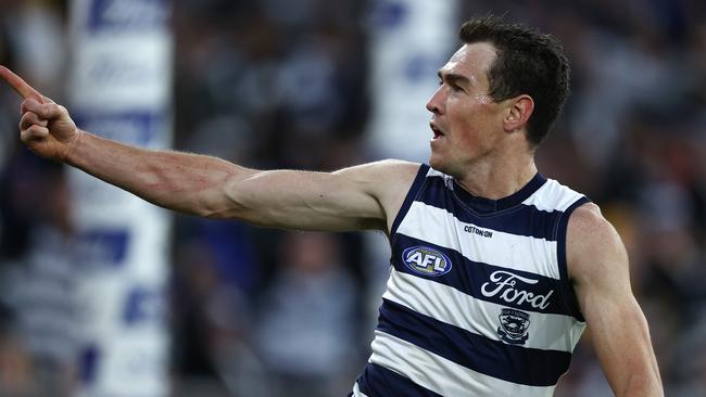 Jeremy Cameron delivered when it mattered for the Cats. Picture: Michael Klein