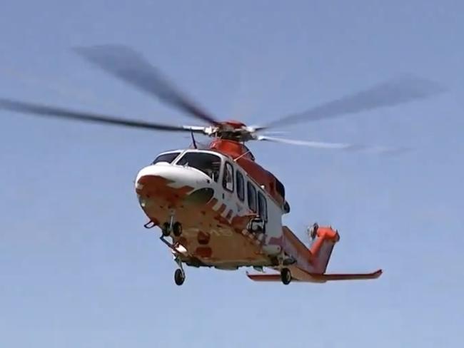 One woman was flown to The Alfred hospital in a critical condition. Picture: 7News