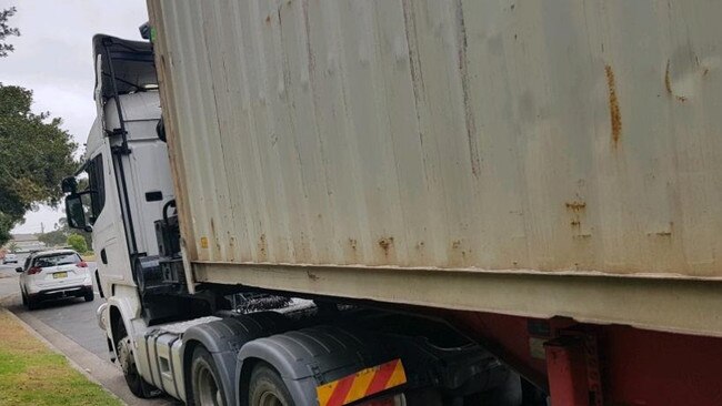 The owner of this illegally-parked truck was among those fined during the recent blitz.