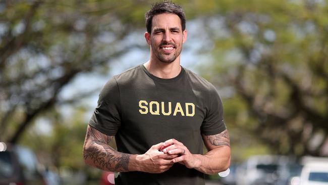 Mitchell Johnson has just been signed on to represent Queensland-based brand Squad Athletica. Picture: Peter Wallis