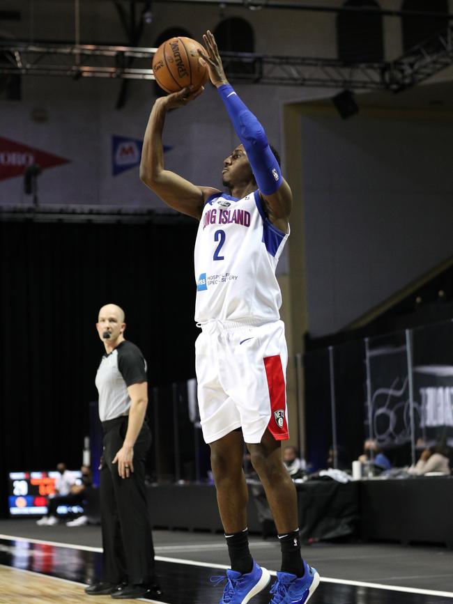 Shannon Scott, pictured playing for the Long Island Nets, is on his way to the Taipans. Picture: Chris Marion/NBAE via Getty Images