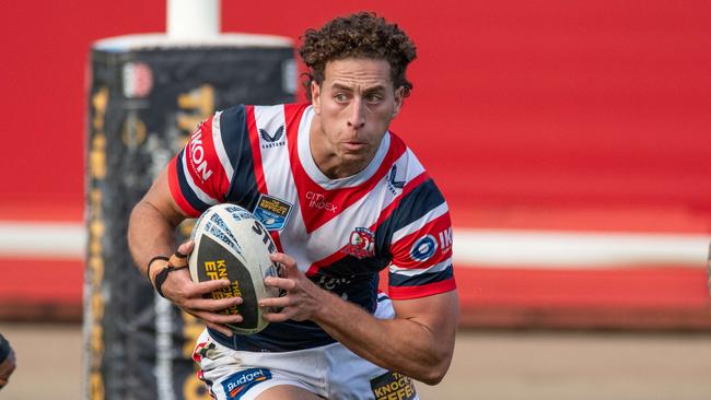 Former Wallabies Star and Paris Olympian Mark Nawaqanitawase playing his first game for the roosters against bulldogs in the NSW Cup Picture Thomas Lisson