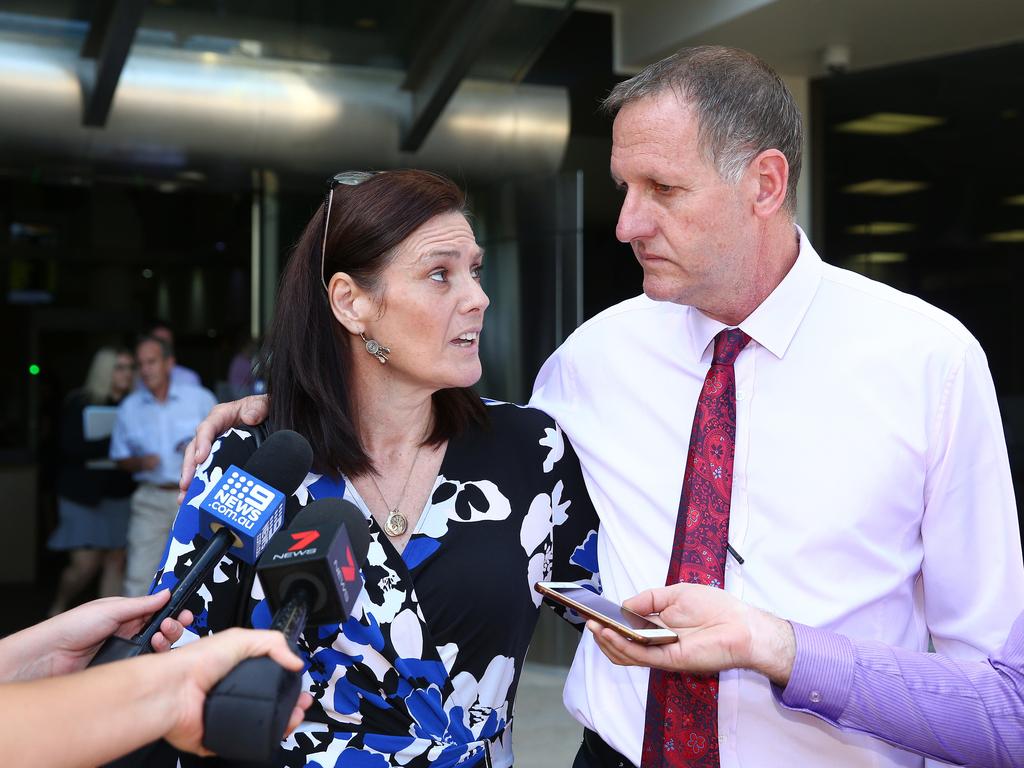 Tracey and Peter Brose leave court after the decisionPics Adam Head