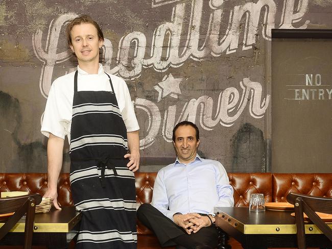 Head Chef Matt Fitzgerald and Andrew Lazarus at Good Time Diner. Picture: John Appleyard