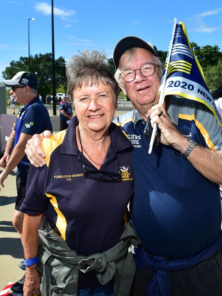 North Queensland Cowboys against Newcastle Knights at Queensland Country Bank Stadium. Paula and Fred Gillam. Picture: Evan Morgan