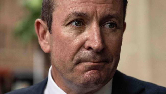 SYDNEY, AUSTRALIA - NewsWire Photos March 7, 2021: Western Australia Premier Mark McGowan speaking to media outside the Federal Court, Sydney. Picture: NCA NewsWire / James Gourley