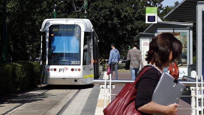 The attempted armed robbery occurred on a tram in Box Hill. Picture: Paul Loughnan