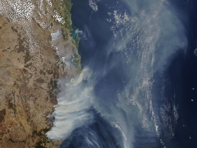 As fires continue to rage in southern and eastern Australia, the smoke has risen high and far across the atmosphere.The fires have sent smoke rising high into the atmosphere and half-way around the world, with satellites detecting aerosols and other smoky pollutants crossing the Pacific and moving over the South Atlantic Ocean. Locally, the smoke has blanketed the Sydney metropolitan area, significantly degrading air quality.Image of the Day for November 21, 2019Picture: NASA