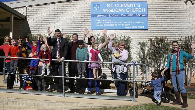 St Clement's Church Lalor Park celebrates it new ramp built with assistance from State Government grants. Picture: David Swift.