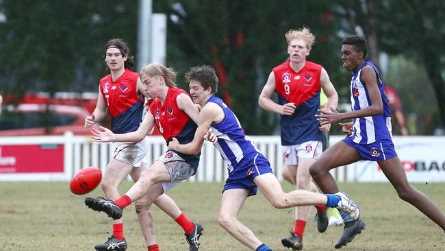 Action from the QAFL Colts game between Mt Gravatt and Surfers Paradise in Mt Gravatt. Picture: Tertius Pickard