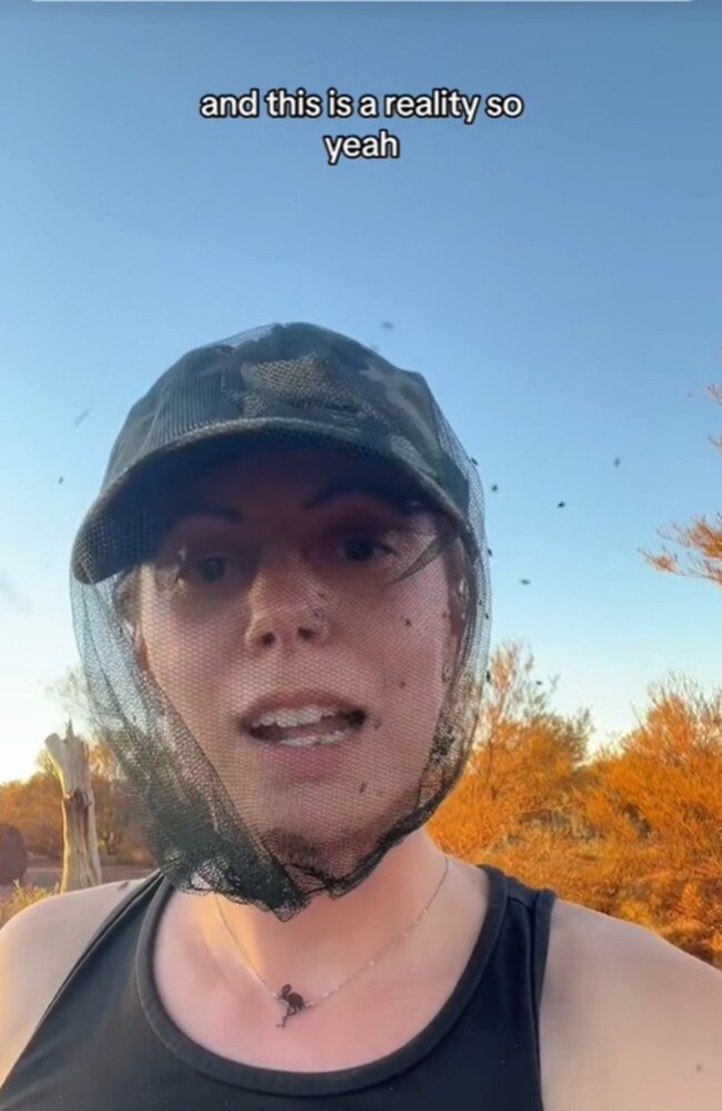 A British expat has shared a hilarious clip about the ‘reality’ of living in rural Australia. Picture: TikTok/fayebayee