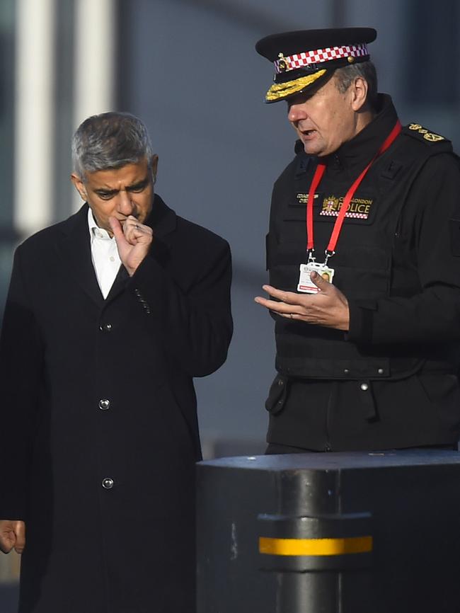 Mayor of London, Sadiq Khan visits the scene.