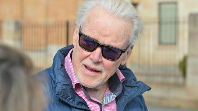 Family members of MAFS and Only Fans star Seb Guilhaus leave the Adelaide Magistrates Court after he was granted bail. Picture: NCA NewsWire / Brenton Edwards