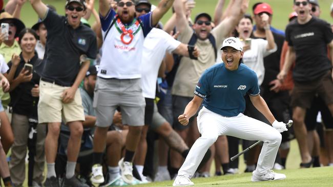 Min Woo Lee at the 2023 Fortinet Australian PGA Championship, Royal Queensland Golf Course, Brisbane, Sunday, November 26, 2023. Picture: Dan Peled/PGA