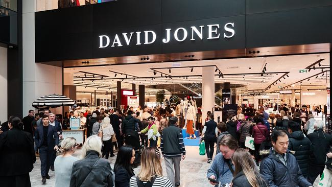 People piled into David Jones’ new store.