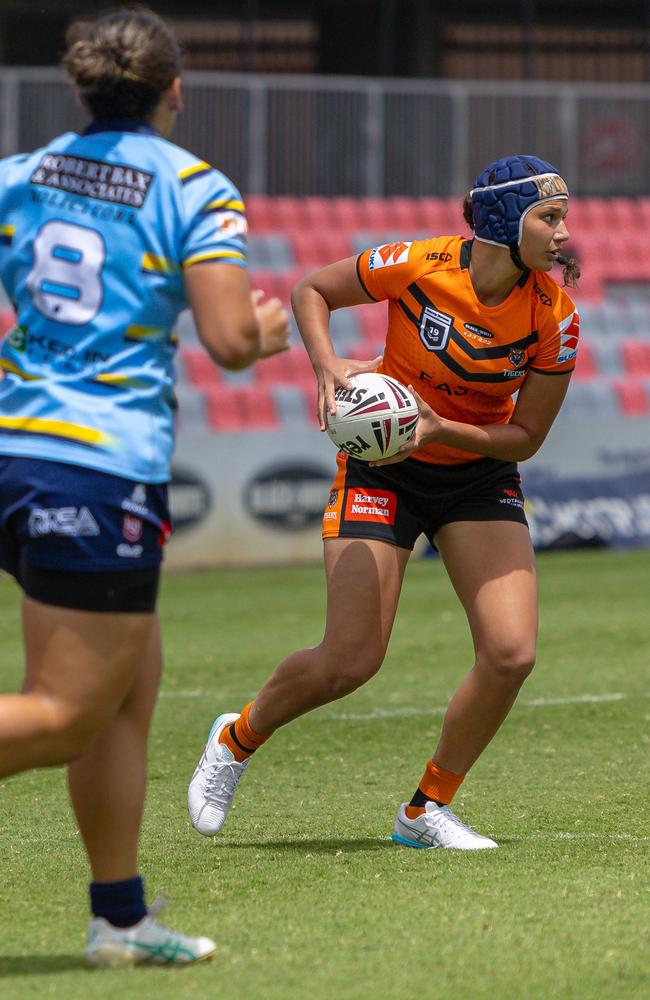 Tigers centre Namoe Gesa. Picture: Benny Hassum Photography