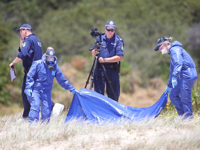 Remains of a baby were found at Maroubra beach. Pic: Cameron Richardson