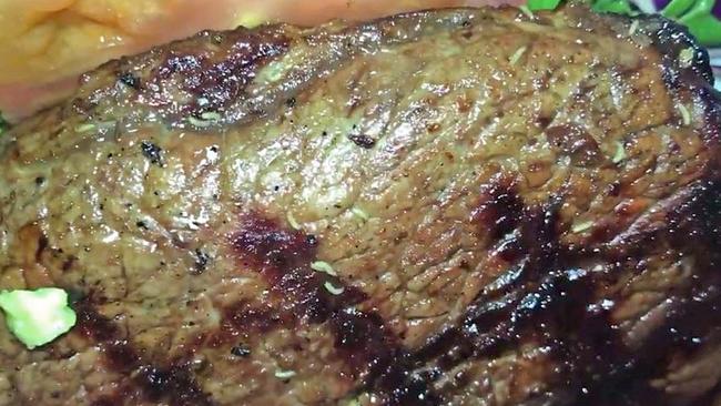 A shocked Sydney woman found live worms in her steak at a restaurant in Ryde. Picture: Facebook