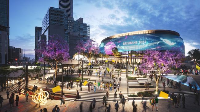 Brisbane Arena could transform a neglected corner of the CBD and be a focal point of the 2032 Olympics. Image supplied by Populous