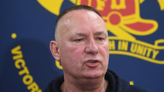 United Firefighters Union chief Peter Marshall was paid $494,000 last financial year. Picture: AAP