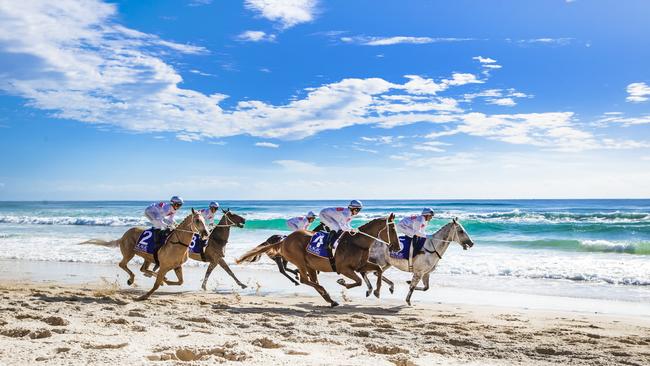 2023 Magic Millions beach gallop - Barrier draw on Surfers Paradise beach on the Gold Coast. Picture: NIGEL HALLETT