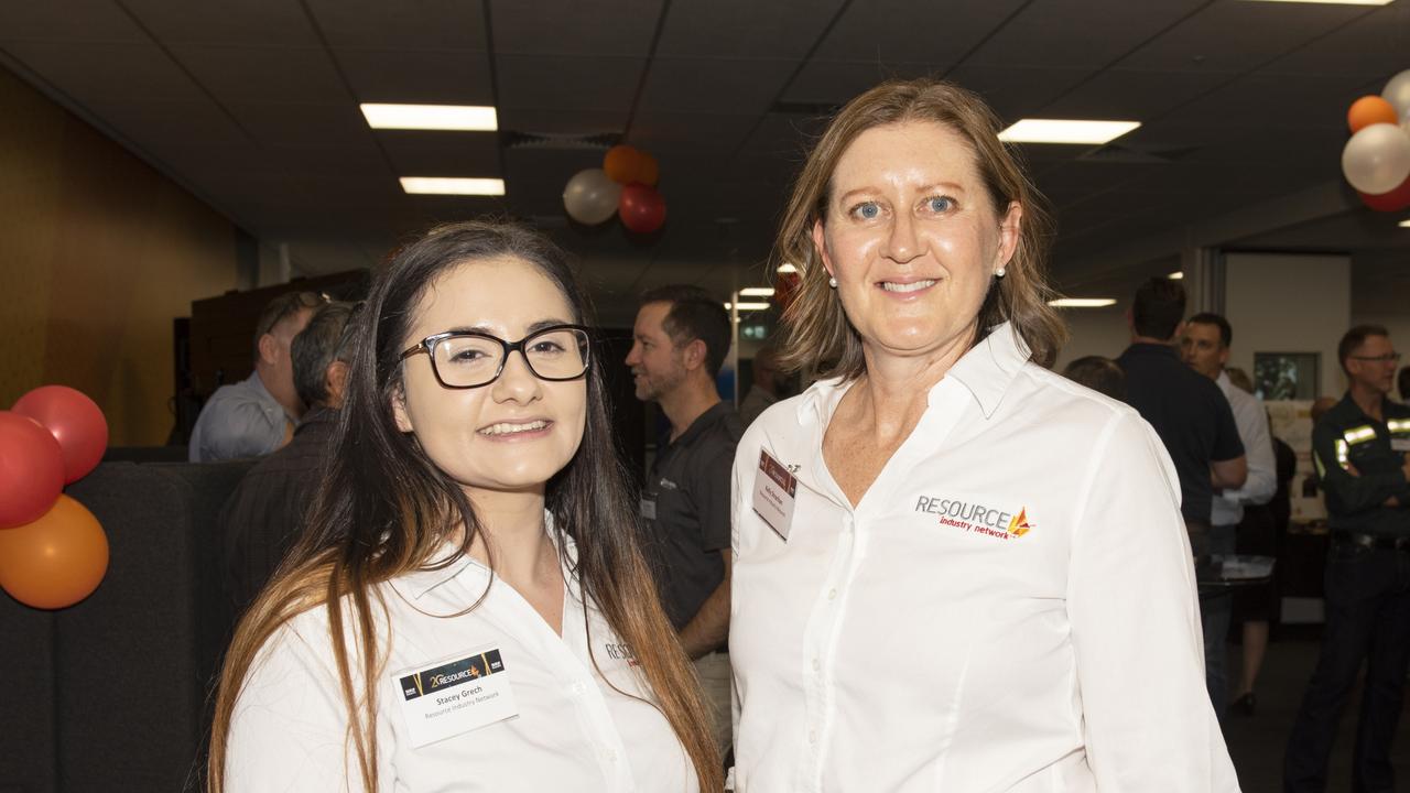 Stacey Grech and Kelly Strachan at the Resource Industry Network's 20th Anniversary Celebration. Picture: Michaela Harlow