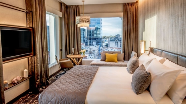 <h2>The InterContinental</h2><p>Temporarily placed on pause by the deja flu (aka Covid), this 240 room hotel is set to coming roaring back any day. You always know what you&rsquo;re going to get with this brand: an uppercase C in the middle of the title that doesn&rsquo;t look quite right, underplayed elegance from your first greeting to when you close your eyes and meticulous service. If you&rsquo;re even the mildest bit carnivorous, check out the grill at Ascua restaurant or hit up Heno &amp; Rey for some of the city&rsquo;s best tapas.</p><p class="button-common"><a title="https://travel.escape.com.au/accommodation/detail/intercontinental-perth-city-centre-an-ihg-hotel?HotelCode=03613795" href="https://travel.escape.com.au/accommodation/detail/intercontinental-perth-city-centre-an-ihg-hotel?HotelCode=03613795" target="_blank" data-cta="https://travel.escape.com.au/accommodation/detail/intercontinental-perth-city-centre-an-ihg-hotel?HotelCode=03613795" data-editable="true">Book here</a></p>