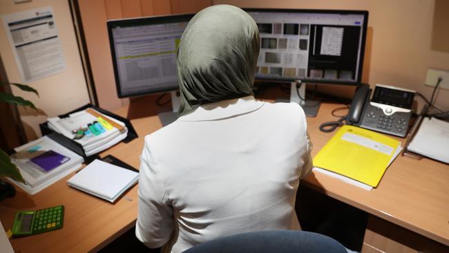 Inside the NSW Crime Commission’s Sydney headquarters. Picture: Richard Dobson