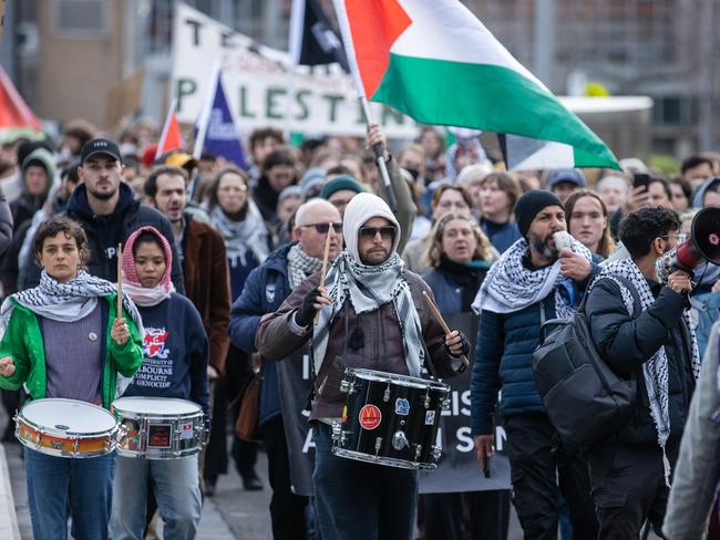 University of Melbourne Student pro-Palestine supporters will rally near 757 Swanston Street as 21 students prepare to face the start of academic misconduct meetings following the encampment and sit in at the Arts West Building last month. Picture: Jason Edwards