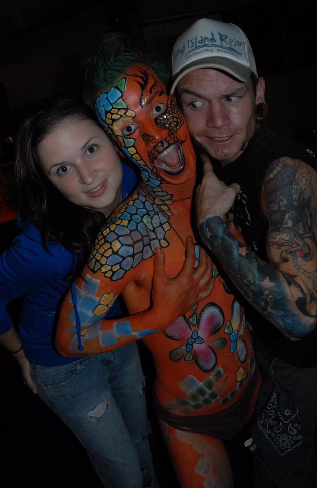 Daniella Hayes, Simon Wells and Charlie Hayes at the Body Art Carnivale in 2007.
