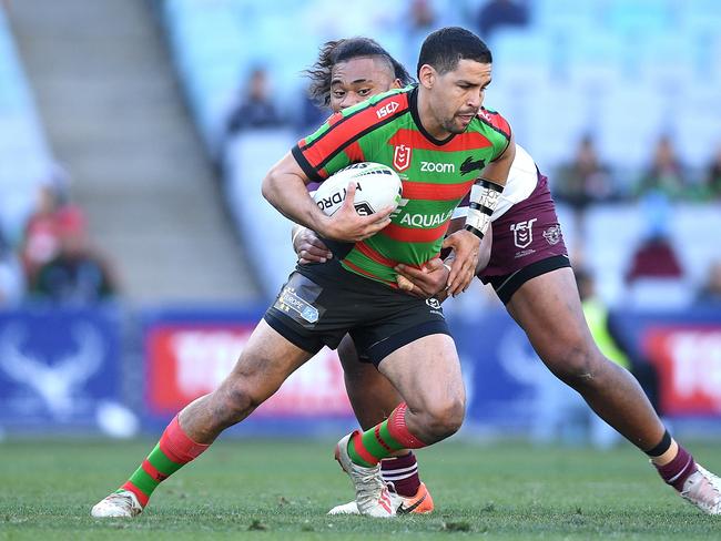 Cody Walker playing for the South Sydney team in the NRL. Photo Dan Himbrechts.