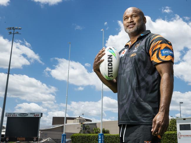 Dual Rugby International Lote Tuqiri who is entering coaching as the Connell Challenge Brisbane Tigers under 16 coach, Picture Lachie Millard