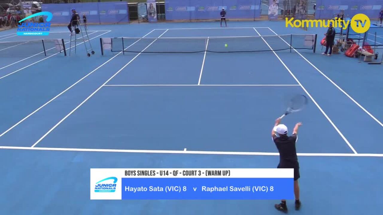 Replay: Hayato Sata (VIC) [8] v Raphael Savelli (VIC) [3] (U14 Boys Quarterfinal) - 2024 Australian Junior Hardcourt Championships Day 4